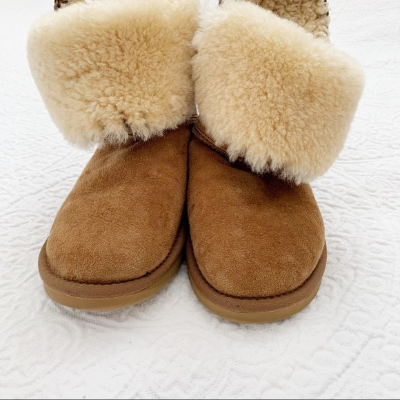 Australia Luxe Collective Dixie‎ Belted Fold-Down Sheepskin Boot, Chestnut - Picture 7 of 8